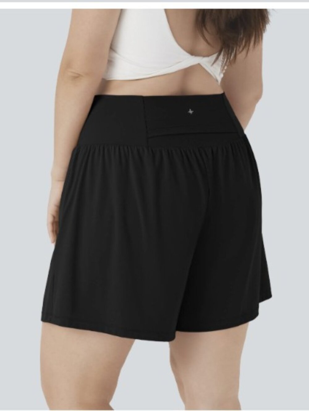 Halara SoftlyZero Airy Super High Waisted 2-in-1 InstantCool Yoga Shorts 7" wit